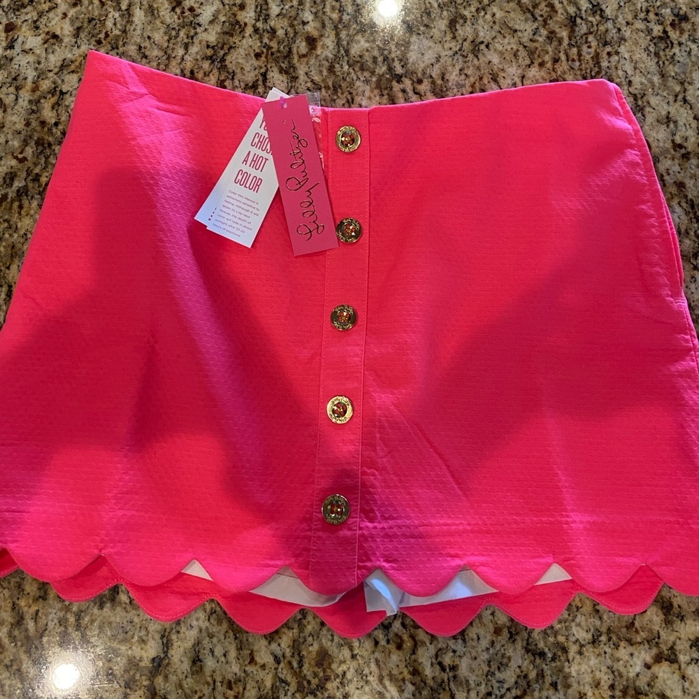 NWT Lilly Pulitzer Kaylie Skort- Love Potion Pink sz 10